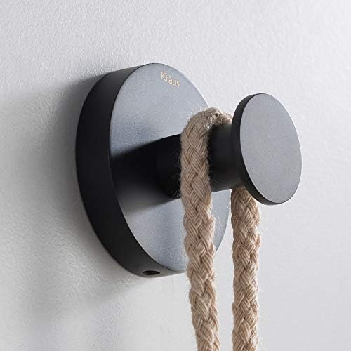 Kraus Elie Bath Robe Hook Matte Black Finish