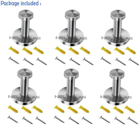 6-Piece Stainless Steel Towel Hangers