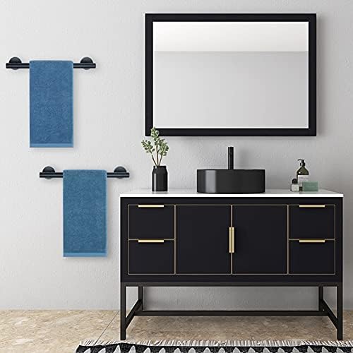 35cm Black Towel Rail