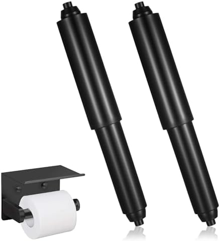 2-Pack Black Toilet Paper Spring Rods