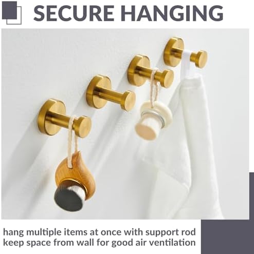 Sturdy Round Robe Towel Hook Set