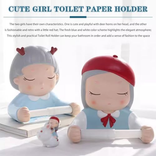 QMBHBM Creative Girl Toilet Paper Holder B