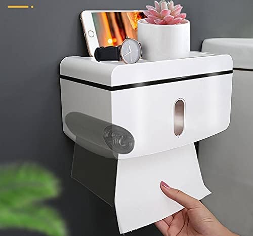 Self-Adhesive Toilet Roll Holder Waterproof No Drilling