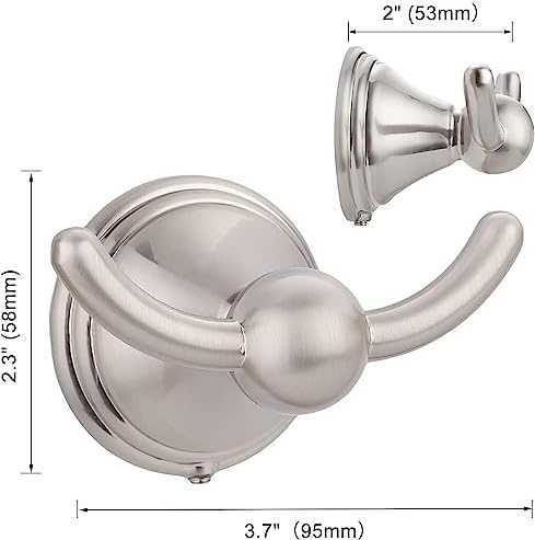 Asidrama Durable Towel Hooks Set - 2-Piece for Bathroom Kitchen