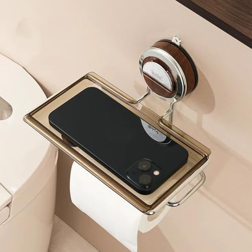 Drill-Free Suction Toilet Paper Holder Durable Stylish Bathroom Essential