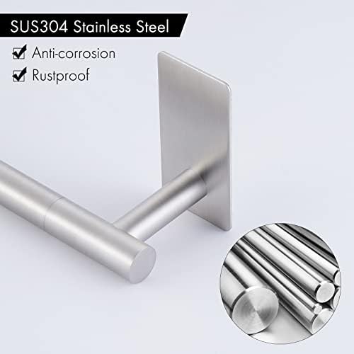 Sturdy 30-Inch Self-Adhesive Towel Bar for Rust-Free Bath Use