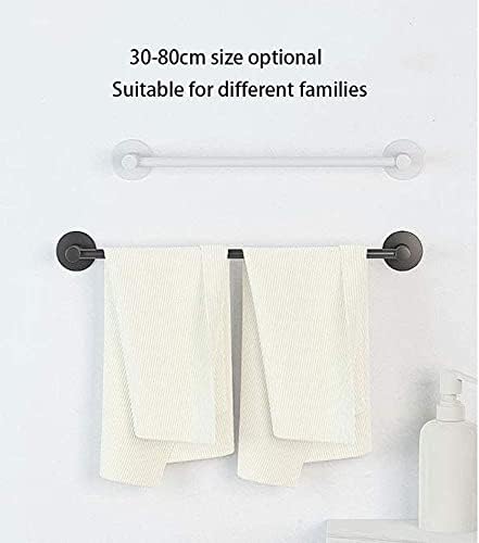 Space Aluminum Towel Bar Wall-Mounted Towel Rack for Bathroom White 40cm