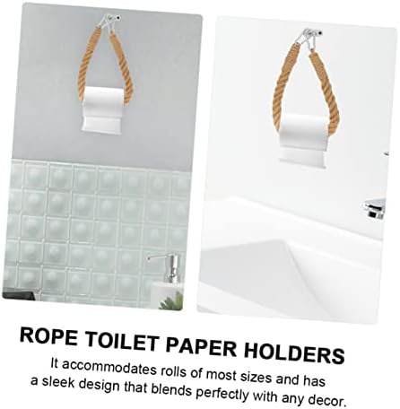 STOBOK Rustic Rope Toilet Paper Holder