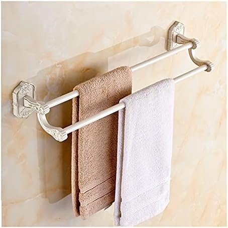 BK Collection Antique Brass Wall-Mounted Double Towel Rail