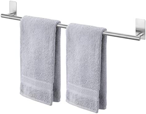 Sturdy 30-Inch Self-Adhesive Towel Bar for Rust-Free Bath Use