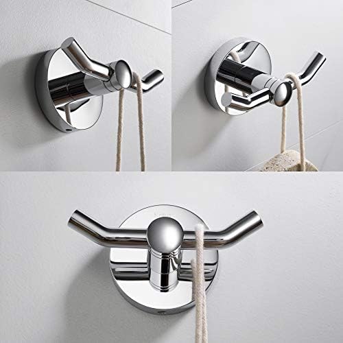 Kraus Elie Bathroom Robe Hook with Towel Chrome