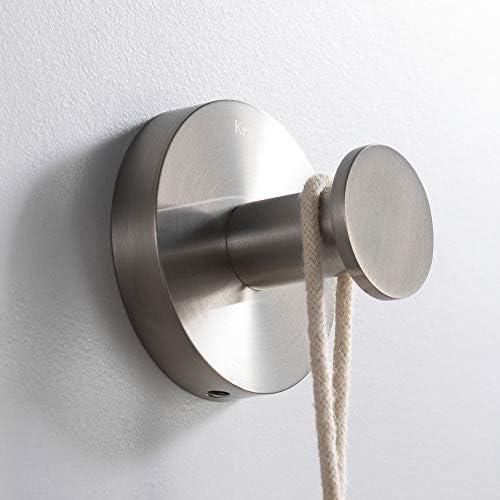 Kraus Elie Bathroom Robe Towel Hook Brushed Nickel Heavy Duty