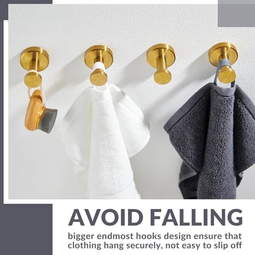 Sturdy Round Robe Towel Hook Set