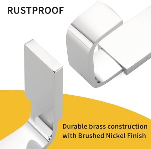 Chrome Brass Towel Hook Bathroom Kitchen Use Self-adhesive or Wall-Mount