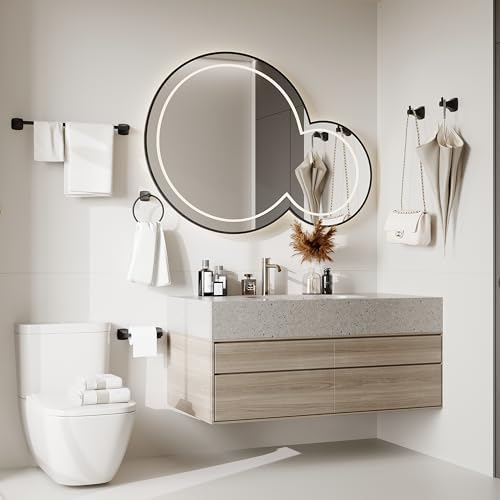 Matte Black 2-Pack Robe Towel Hook Durable Wall-Mounted Bathroom Kitchen Essential