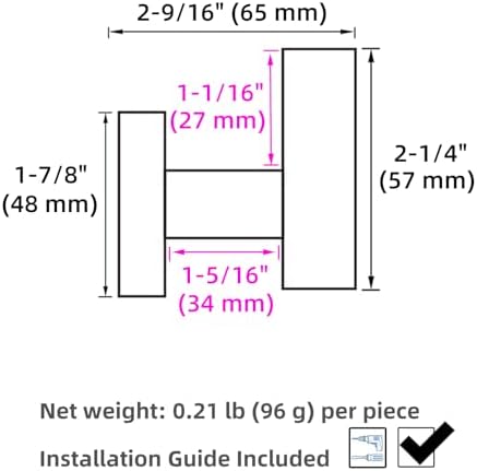 Sturdy 304 STEEL towel hook pair