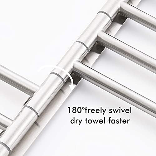 6-Bar Swivel Towel Hanger Rust-Resistant Space-Saving