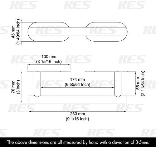 KES Adhesive Hand Towel Bar 9-Inch Stainless Steel Wall Hanger