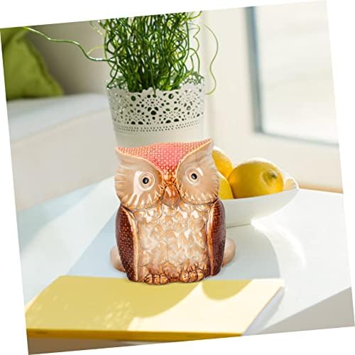 Ceramic Owl Toilet Paper Holder Teal