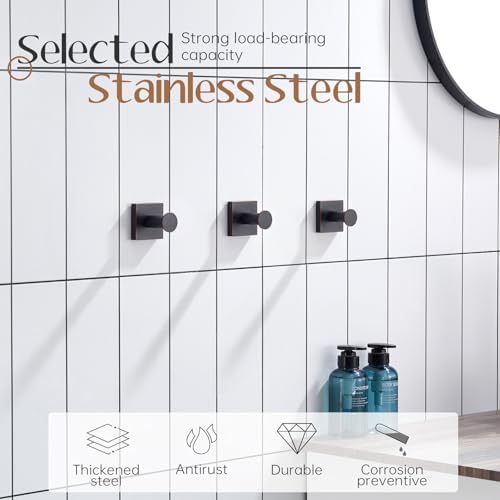 Secure Robe Hook stainless steel oil rubbed bronze
