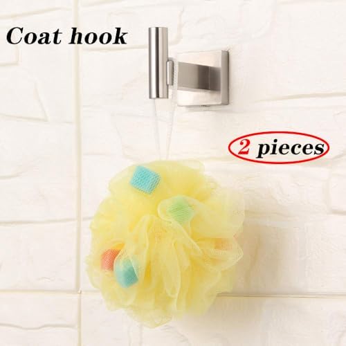 GERZWY Modern Stainless Steel Bathroom Coat Hook Pair