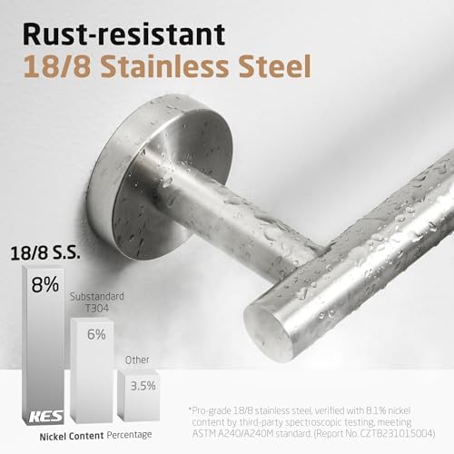 Versatile 188 Stainless Steel Towel Bar for Home