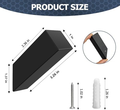 SturdyMatte Black Towel Robe Hooks for Bathroom