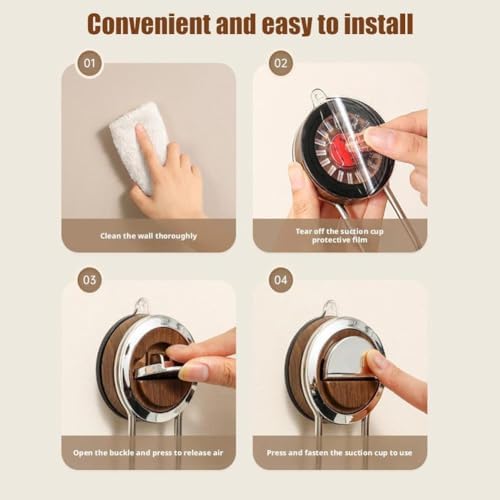 Suction Toilet Paper Holder No Drilling Stainless Steel Wall Cabinet Mount