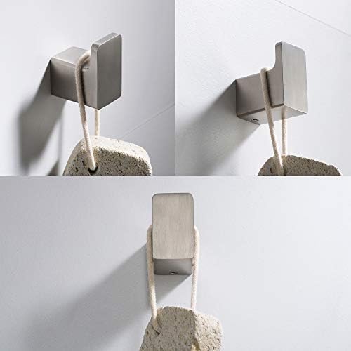 Kraus Stelios Bath Robe Towel Hook Brushed Nickel Finish