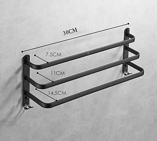 30Cm Wall Mounted Bathroom Towel Bar with 3 Tiers