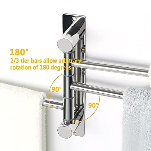 Stainless Steel Towel Rail Wall-Mounted Swivel Towel Bar