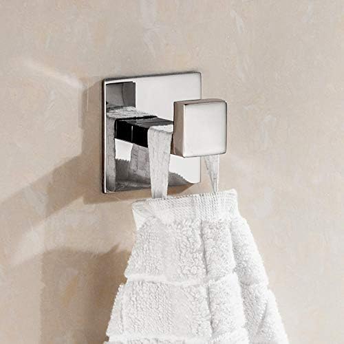 Stainless Steel Self-Adhesive Bathroom Towel Hook Rust-Free Chrome Finish