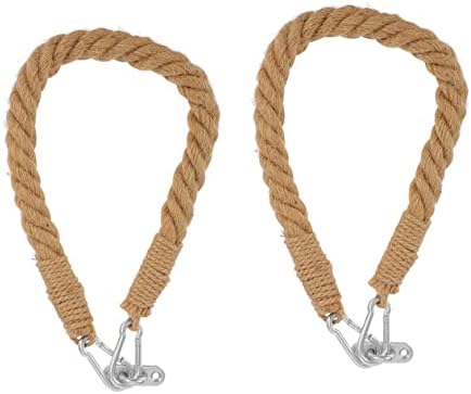 2-Piece Rustic Rope Toilet Holders 40cm Wall Mount