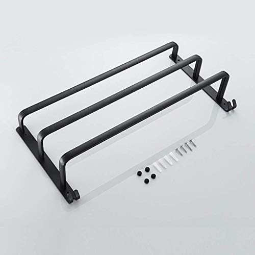 Premium Black Aluminum Towel Rack