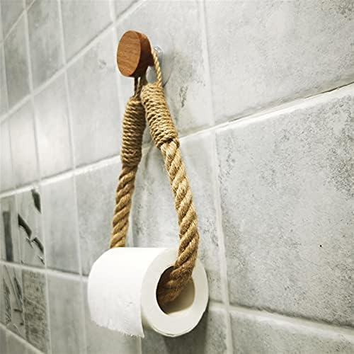 PiWine Red Nail-Free Wood Toilet Paper Holder