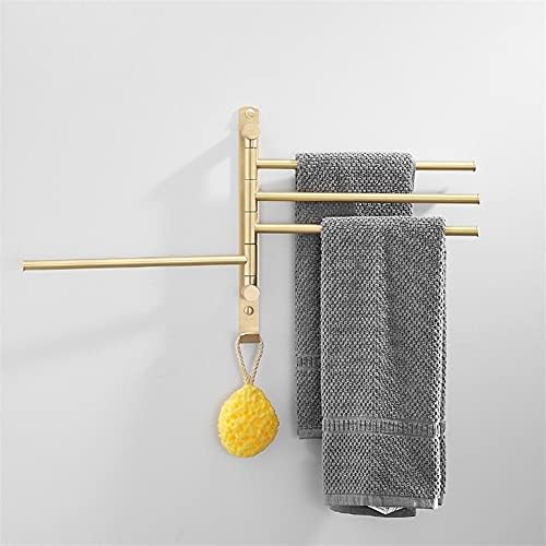 Space-Saving Towel Rail Rack for Bathroom Kitchen Brushed Gold