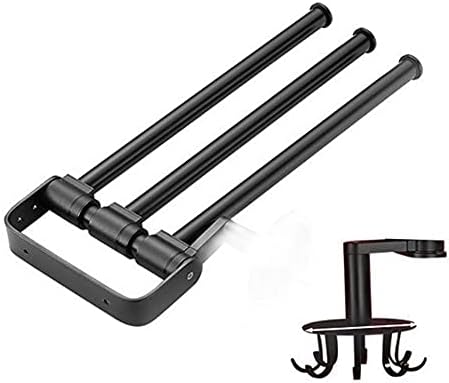 BOccbco Black Aluminum Towel Rail System for Bathroom