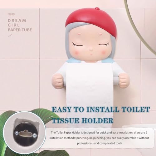 QMBHBM Creative Girl Toilet Paper Holder B