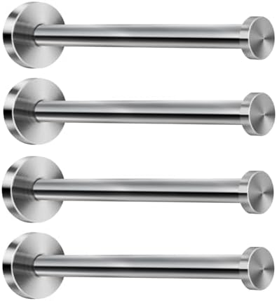 8-Inch Stainless Steel Bath Towel Holder 4-Pack