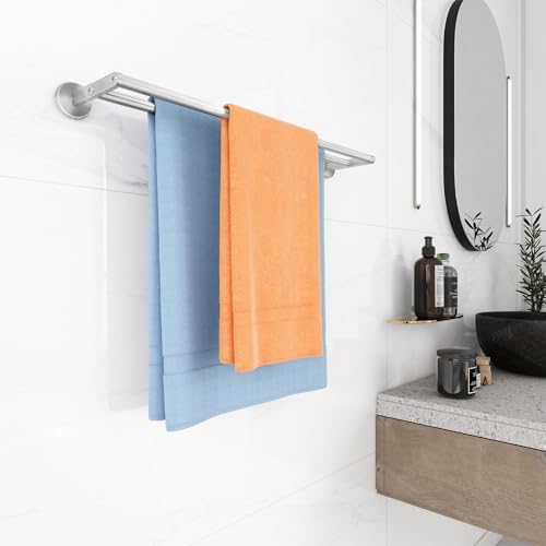 Double Towel Bar 24 Inch Black Stainless Steel Towel Holder