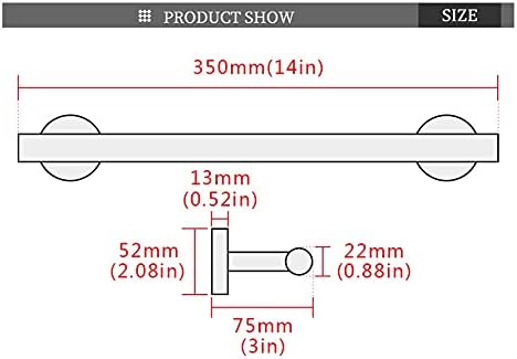 35cm Black Towel Rail