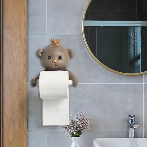 Funny Bathroom Toilet Roll Holder Wall Mounted 3D Animal Dispenser