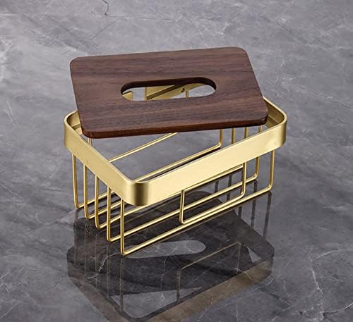 Burgundy-WDDGPZ1 Brushed Gold Aluminum toilet paper holder with phone stand Bathroom Organizer