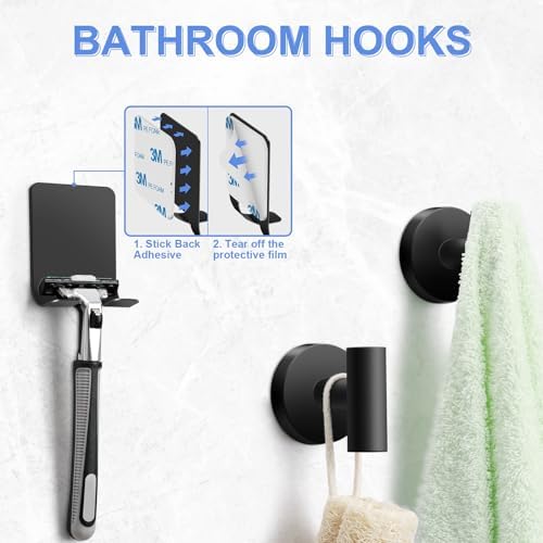 Stylish 8-Piece Bathroom Hardware Set for Easy Storage Organization