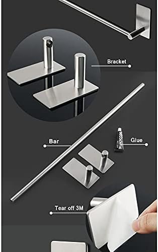 Bathroom Towel Rail Stainless Steel Black