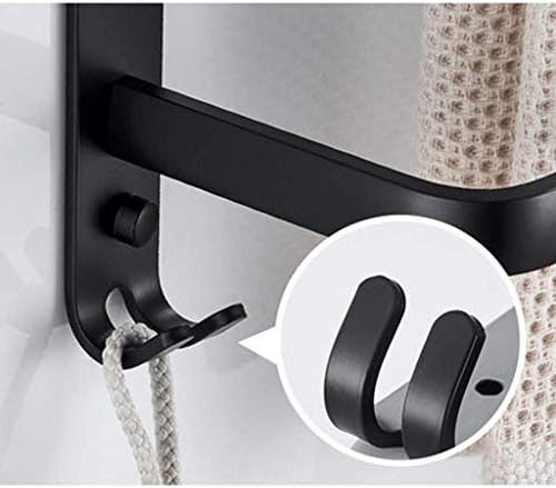 Premium Black Aluminum Towel Rack
