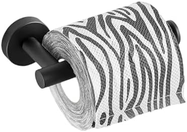 Bathroom Accessories Set - Single Towel Bar Robe Hook toilet Paper Holder - Black