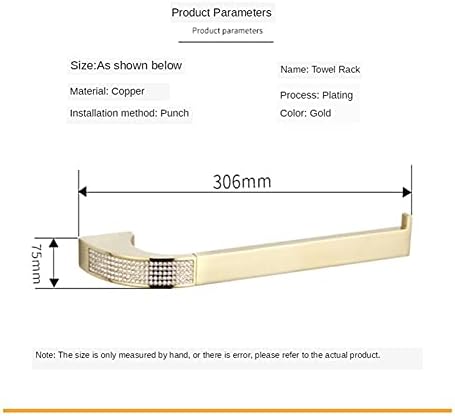 Luxury Copper Crystal Towel Holder