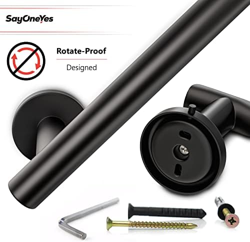 SAYONEYES Matte Black Towel Bar 18 Inch