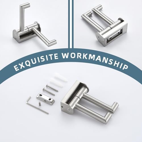 Suyar Stainless Steel Bathroom Towel Coat Hook Space-Saving Efficient Storage